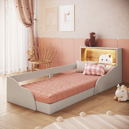 Cama Montessori con luz led 1 Pza Hoga Lille Arena