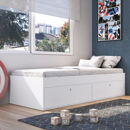 Cama 1.5 Plazas con 4 Puertas Latino Blanco