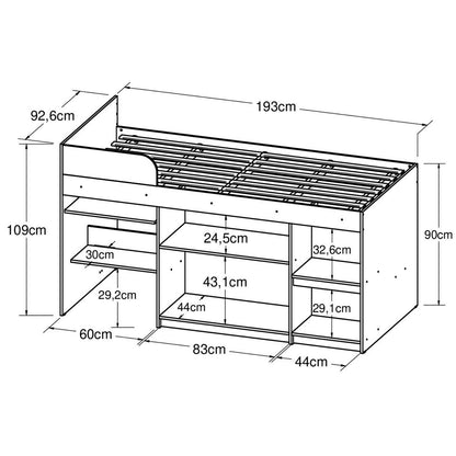 Cama Multifuncional 1 Plaza Lolo Montana