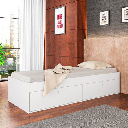 Cama 1 Plaza con 4 Puertas Latino Blanco