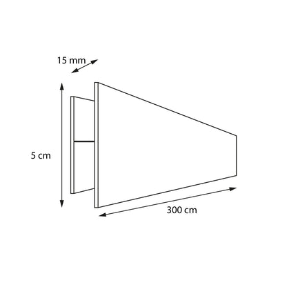 Perfil H Metálico Unión Metal Siding Revestimiento Exterior 300cm Blanco