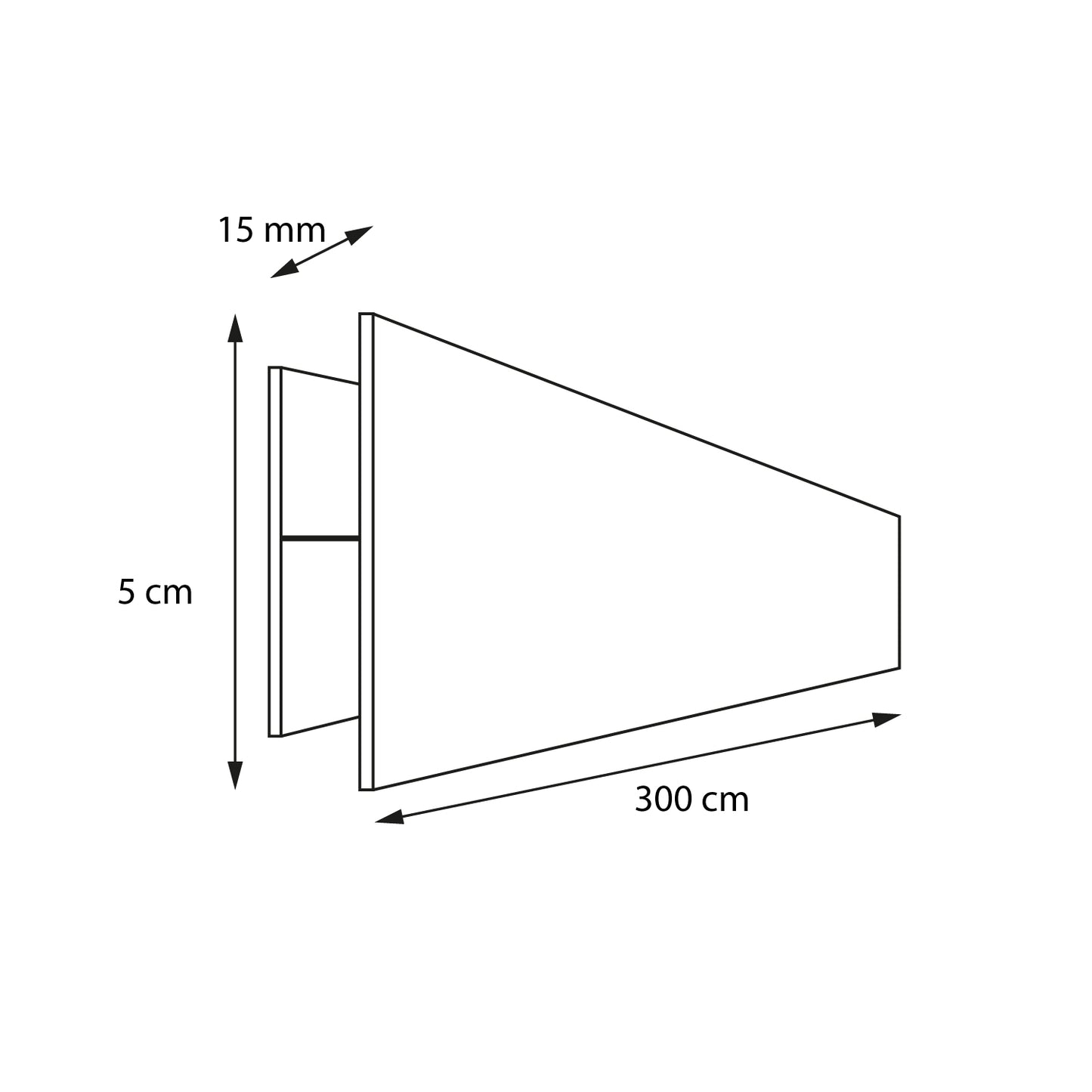 Perfil H Metálico Unión Metal Siding Revestimiento Exterior 300cm Roble