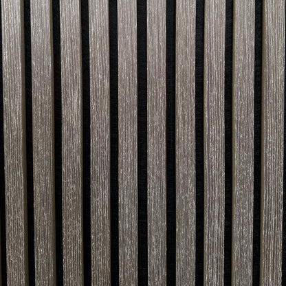 Panel Acústico Revestimiento MDF PET 2,4m x 60 cm x 22 mm Gris Oak