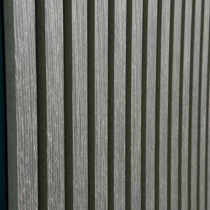 Panel Acústico Revestimiento MDF PET 2,4m x 60 cm x 22 mm Gris Oak