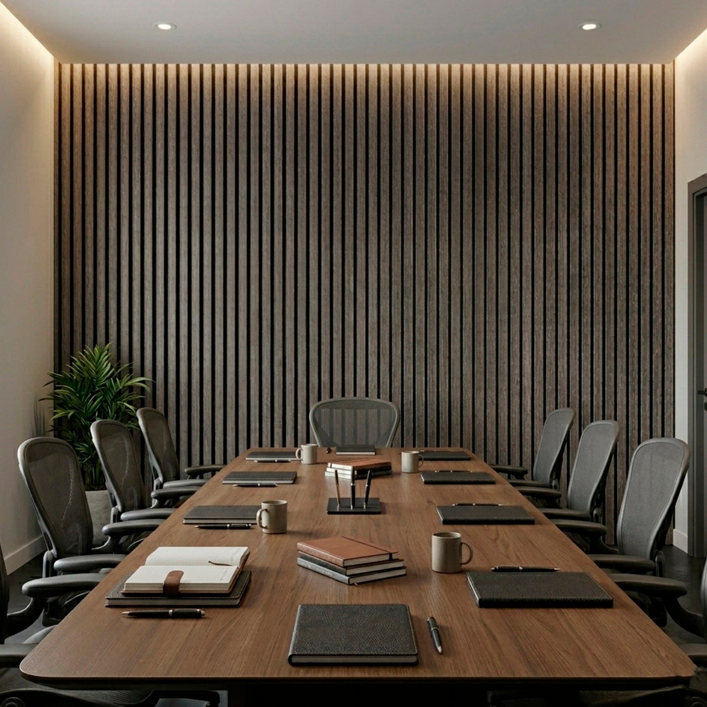 Panel Acústico Revestimiento MDF PET 2,4m x 60 cm x 22 mm Gris Oak