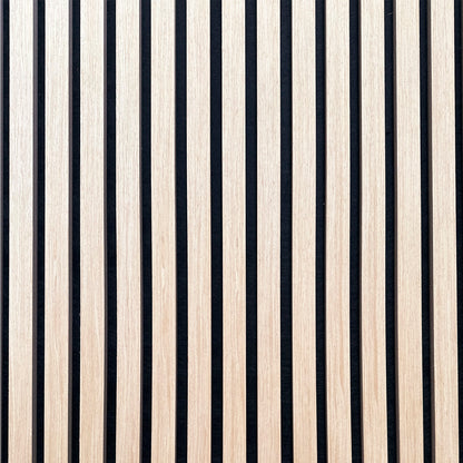 Panel Acústico Revestimiento MDF PET 2,4m x 60 cm x 22 mm Blanco Oak