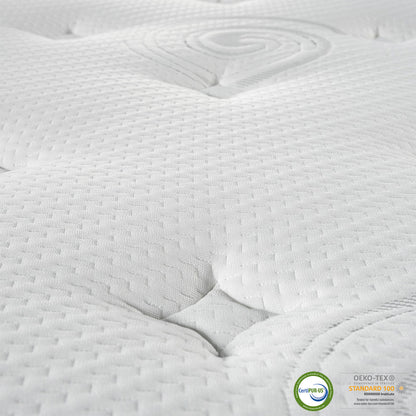 Combo Cama HÖGA 2 Plazas + Respaldo Gris