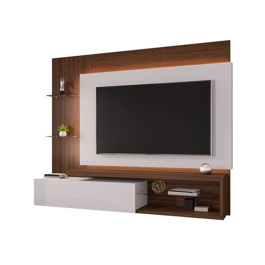 Panel Rack Tv 65" Copacabana Nogal Blanco Invierno