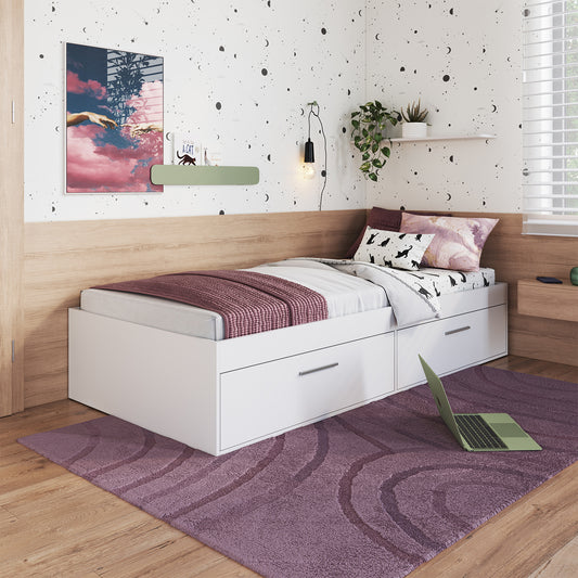 Cama Boxet con 2 Puertas 1 Pza Hoga Tokio Blanco