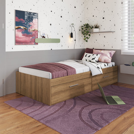 Cama Boxet con 2 Puertas 1 Pza Hoga Tokio Miel
