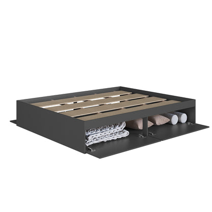 Cama Boxet con 4 Puertas 2 Pzas Hoga Tokio Gris