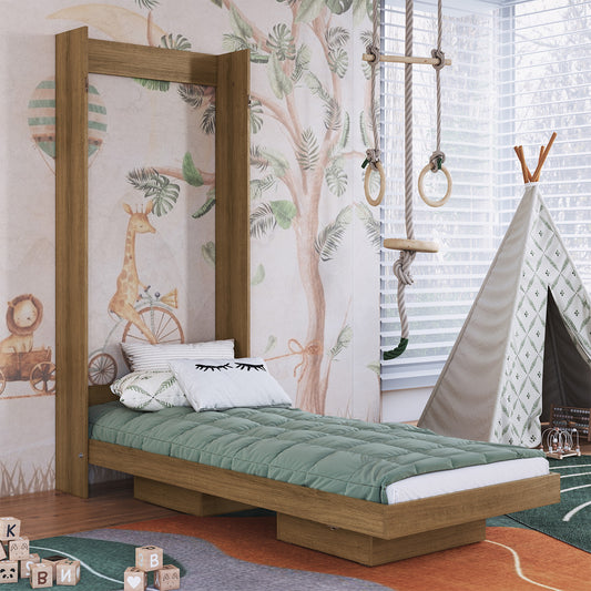 Cama Plegable Vertical 1 Pza Hoga Vancouver Miel