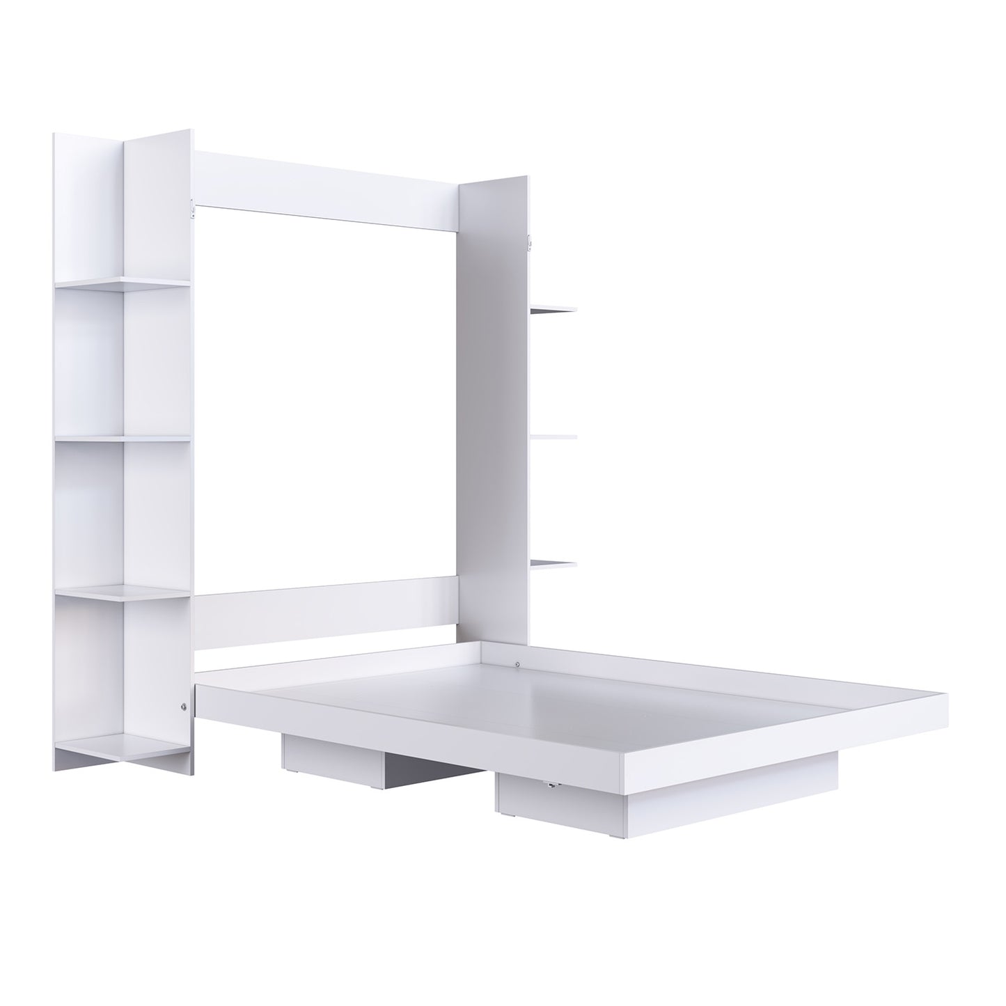 Cama Plegable Vertical con Estante 2 Pzas Hoga Vancouver Blanco