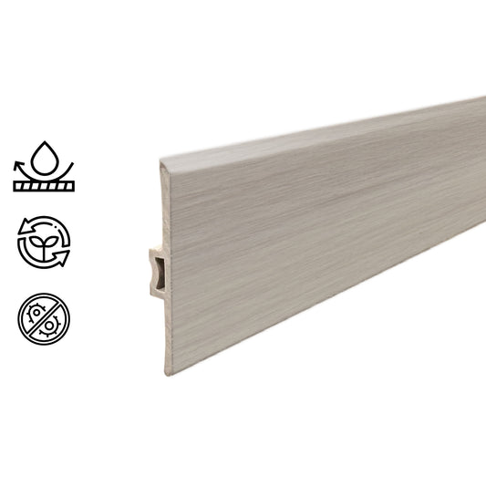 Pack 5 Unidades Moldura T PVC 2mt x 45mm Blanco