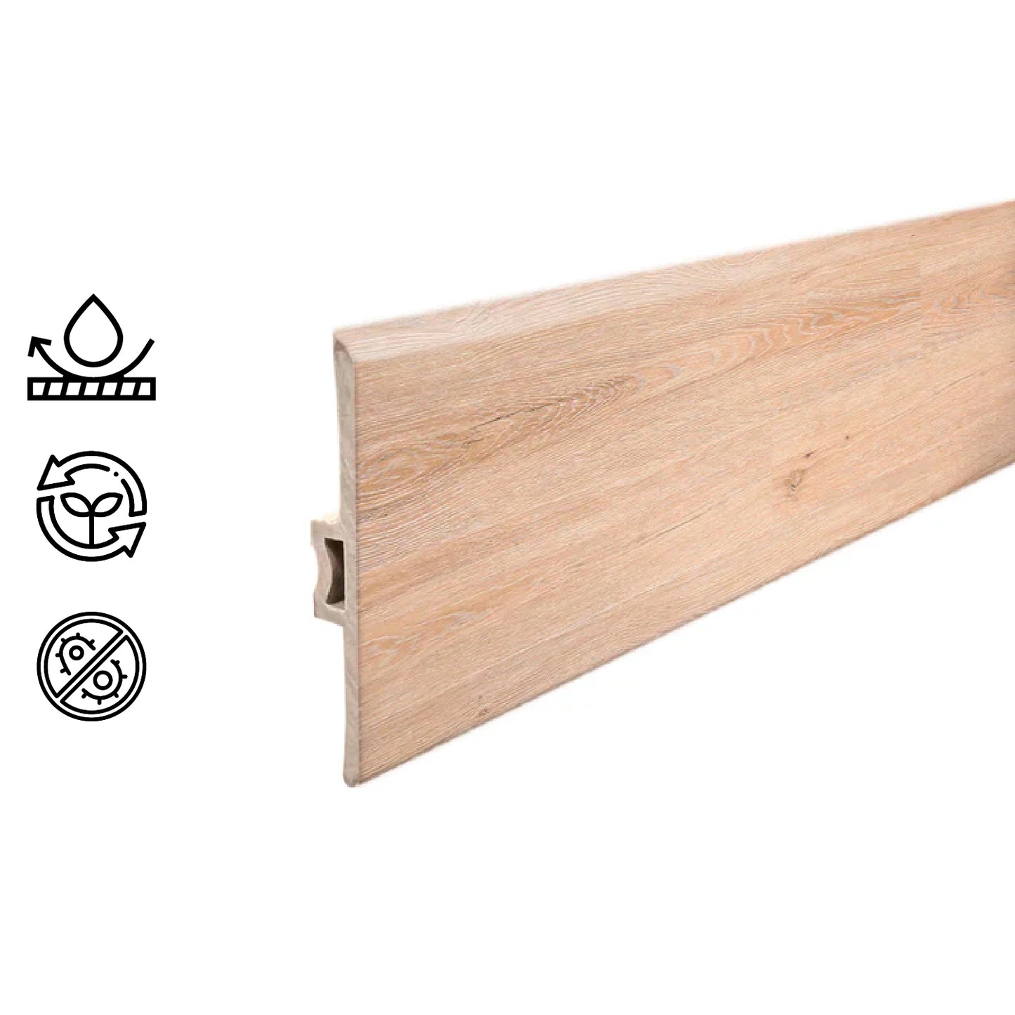 Pack 5 Unidades Moldura T PVC 2mt x 45mm Arena