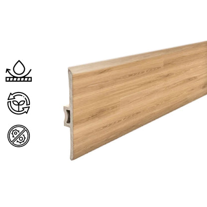 Pack 5 Unidades Moldura T PVC 2mt x 45mm Roble Suave