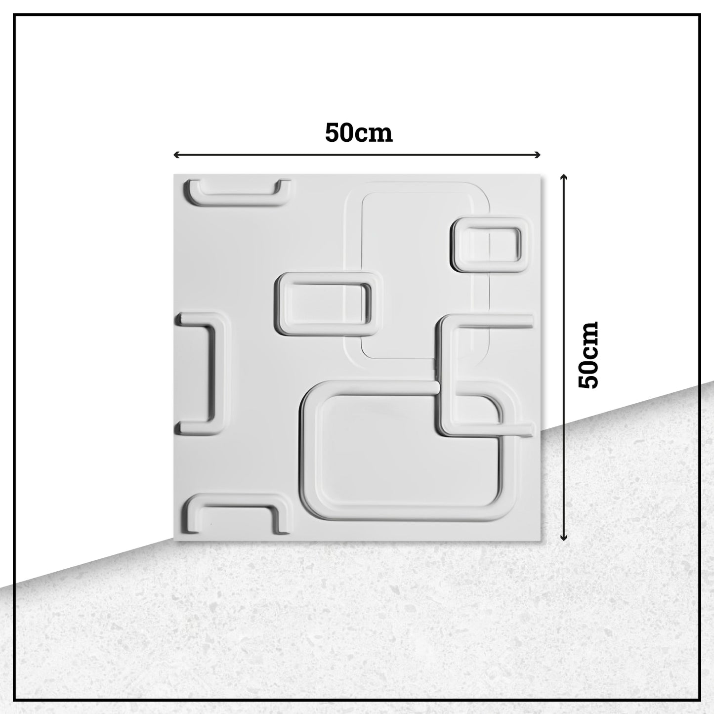 Pack 8 Unidades Lámina Panel Aro Pared 3D PVC