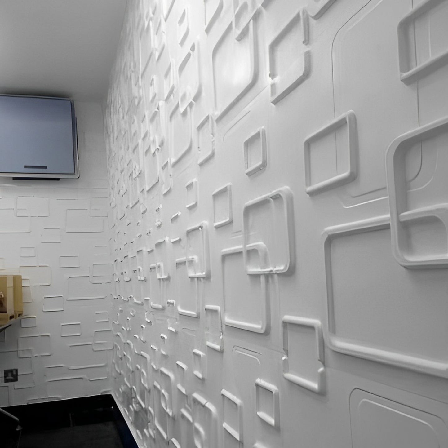 Pack 8 Unidades Lámina Panel Aro Pared 3D PVC