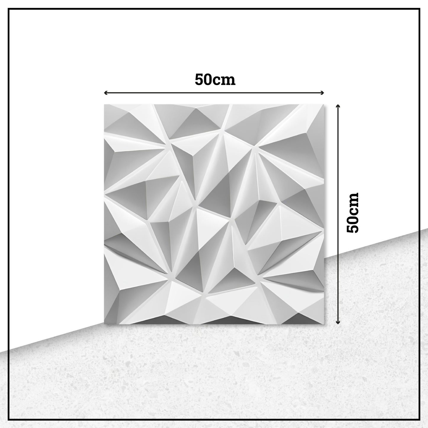 Pack 8 Unidades Lámina Panel Diamante Pared 3D PVC