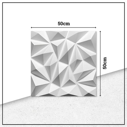 Pack 8 Unidades Lámina Panel Diamante Pared 3D PVC