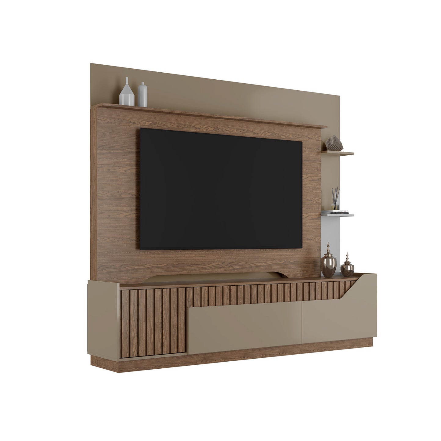 Centro de Entretenimiento Rack Tv 75" Dallas Rústico Fendi