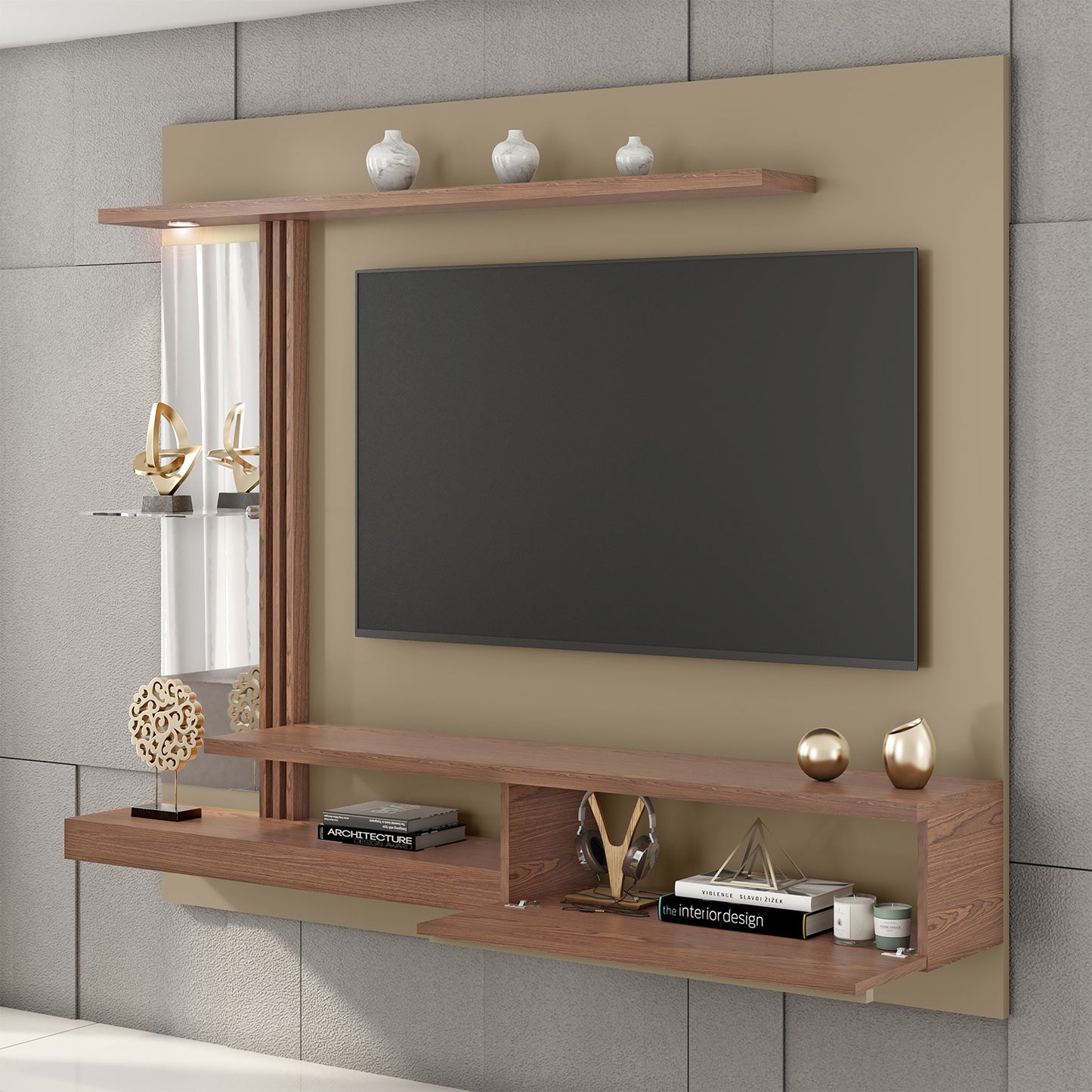 Panel Rack Tv 55" Denver Fendi Rústico
