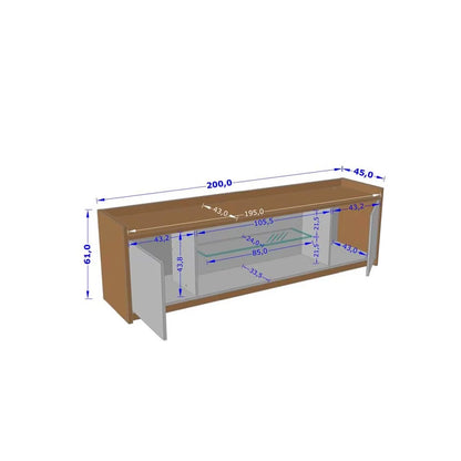 Rack Tv 82" Doha Titanium Canela