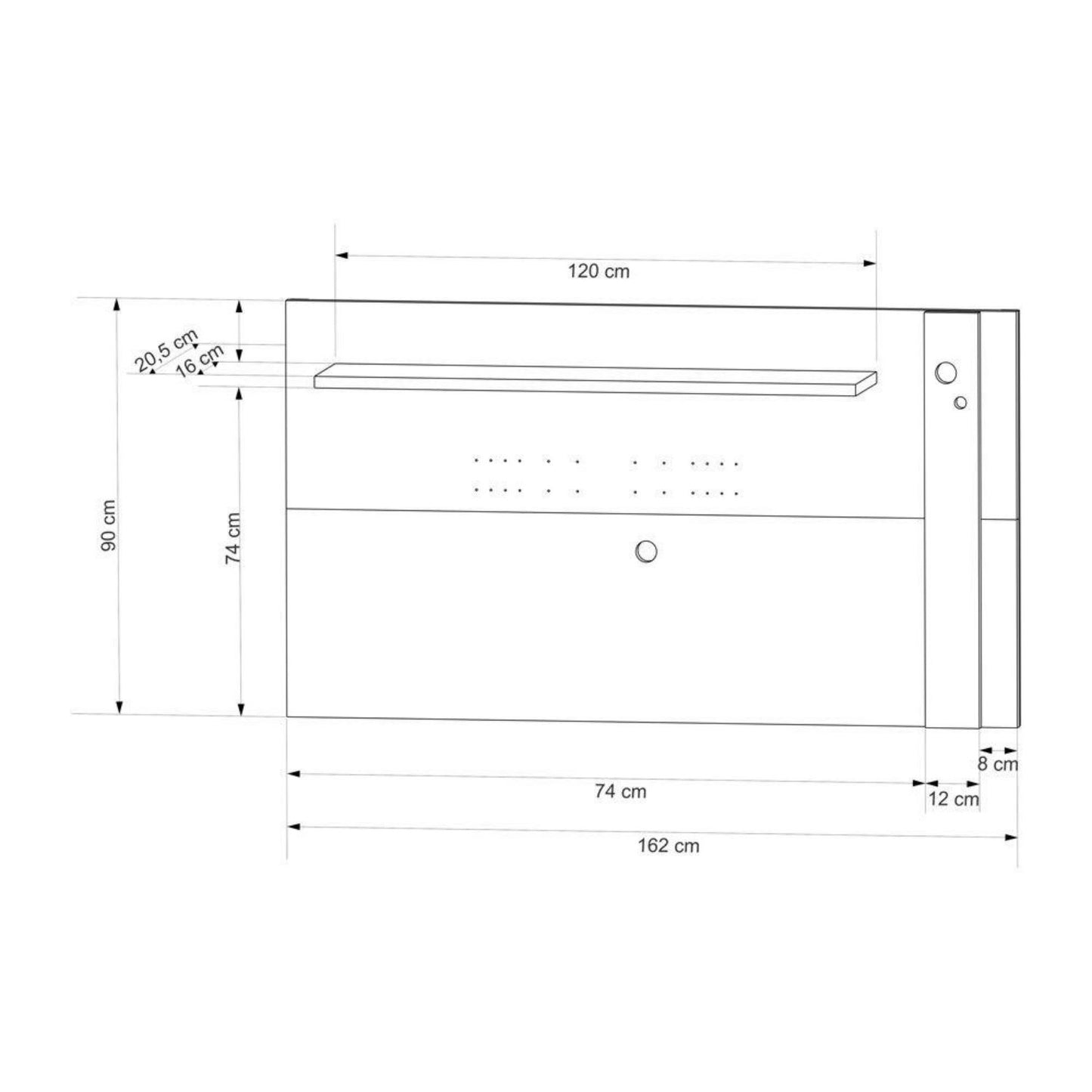 Panel Rack Eiry Grafito Rosa