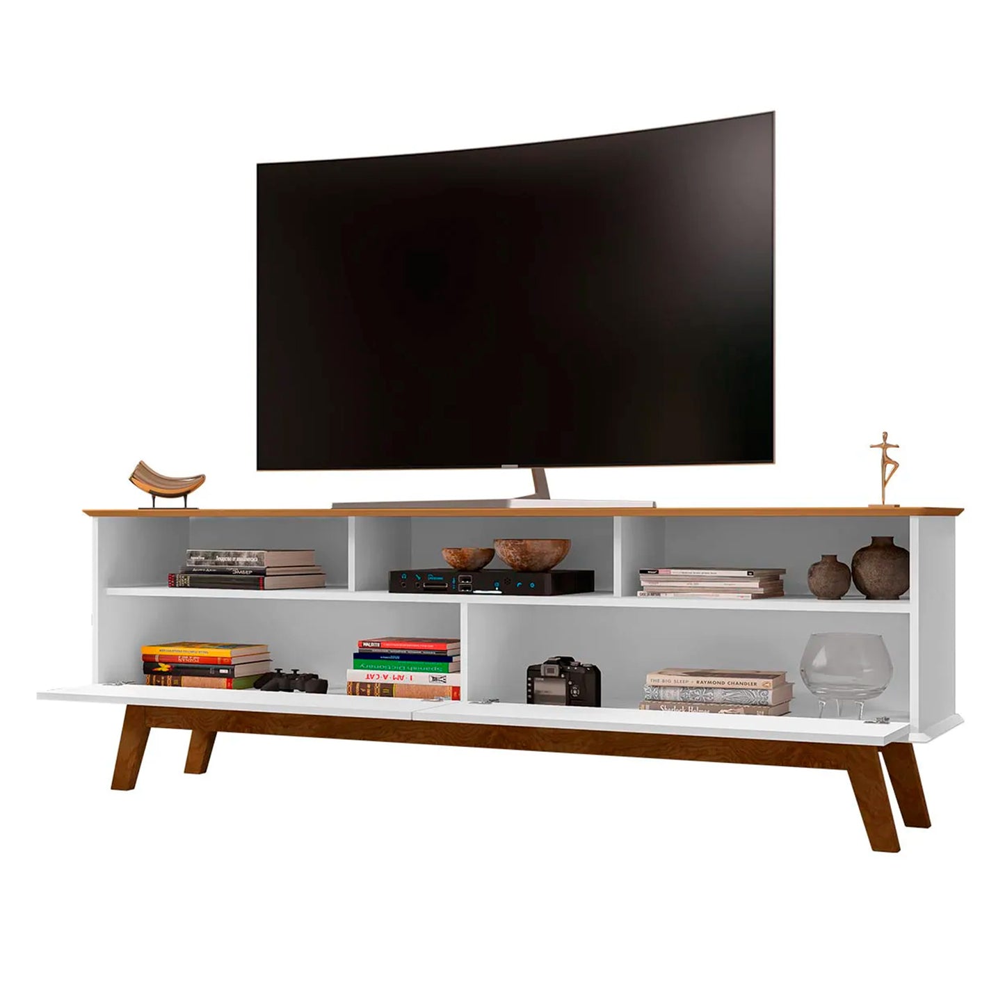 Rack Tv 65" Elegant Canela Blanco