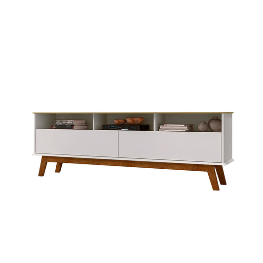 Rack Tv 65" Elegant Canela Blanco Invierno