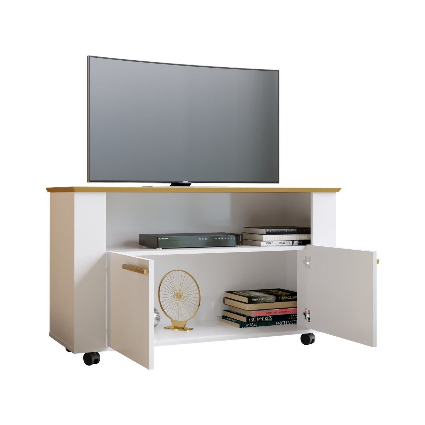 Rack Tv 42" Fenice Canela Blanco