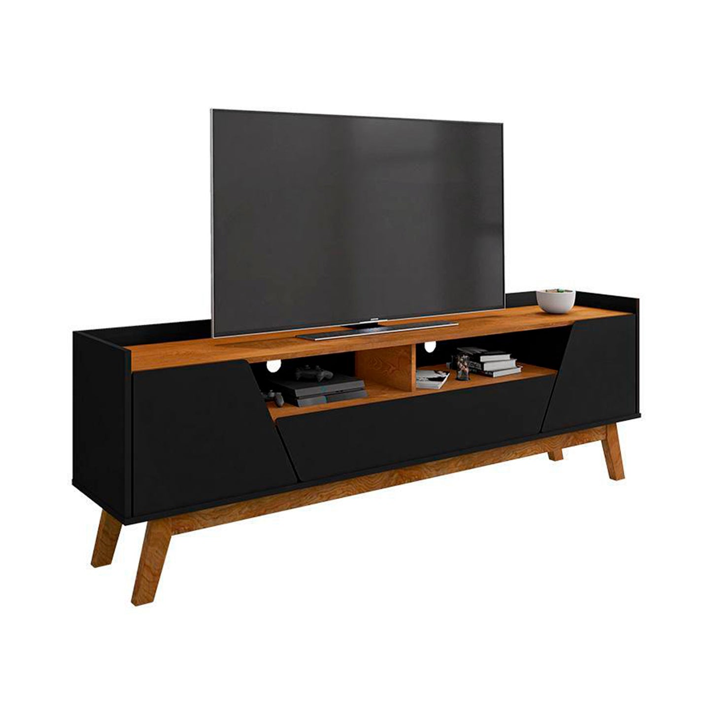 Rack Tv 70" Florencia Negro Natural