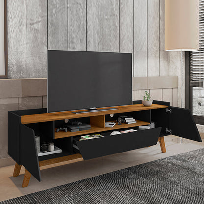 Rack Tv 70" Florencia Negro Natural