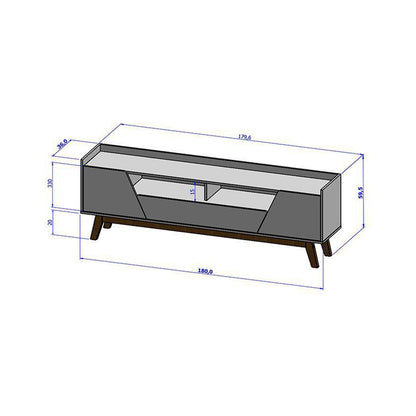 Rack Tv 70" Florencia Titanium Natural