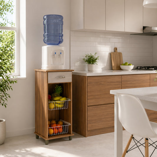 Mueble de Cocina Frutero 1 Cajón Hoga Ágata Café Vainilla