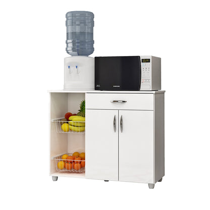 Mueble de Cocina Frutero 2 Puertas 1 Cajón Hoga Acacia Blanco