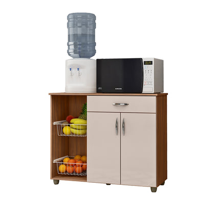 Mueble de Cocina Frutero 2 Puertas 1 Cajón Hoga Acacia Café Vainilla