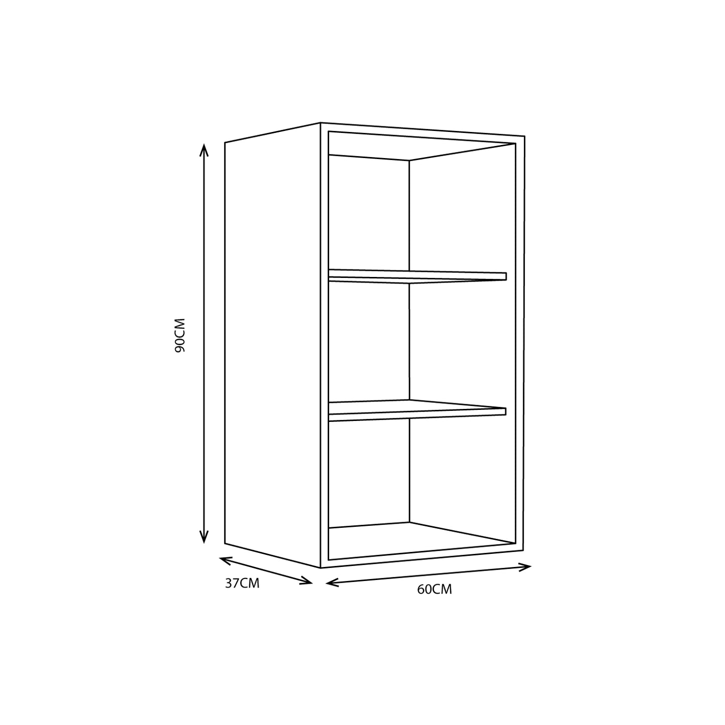 Mueble de Cocina Aéreo 90x60cm con Puerta Maxxi Blanco