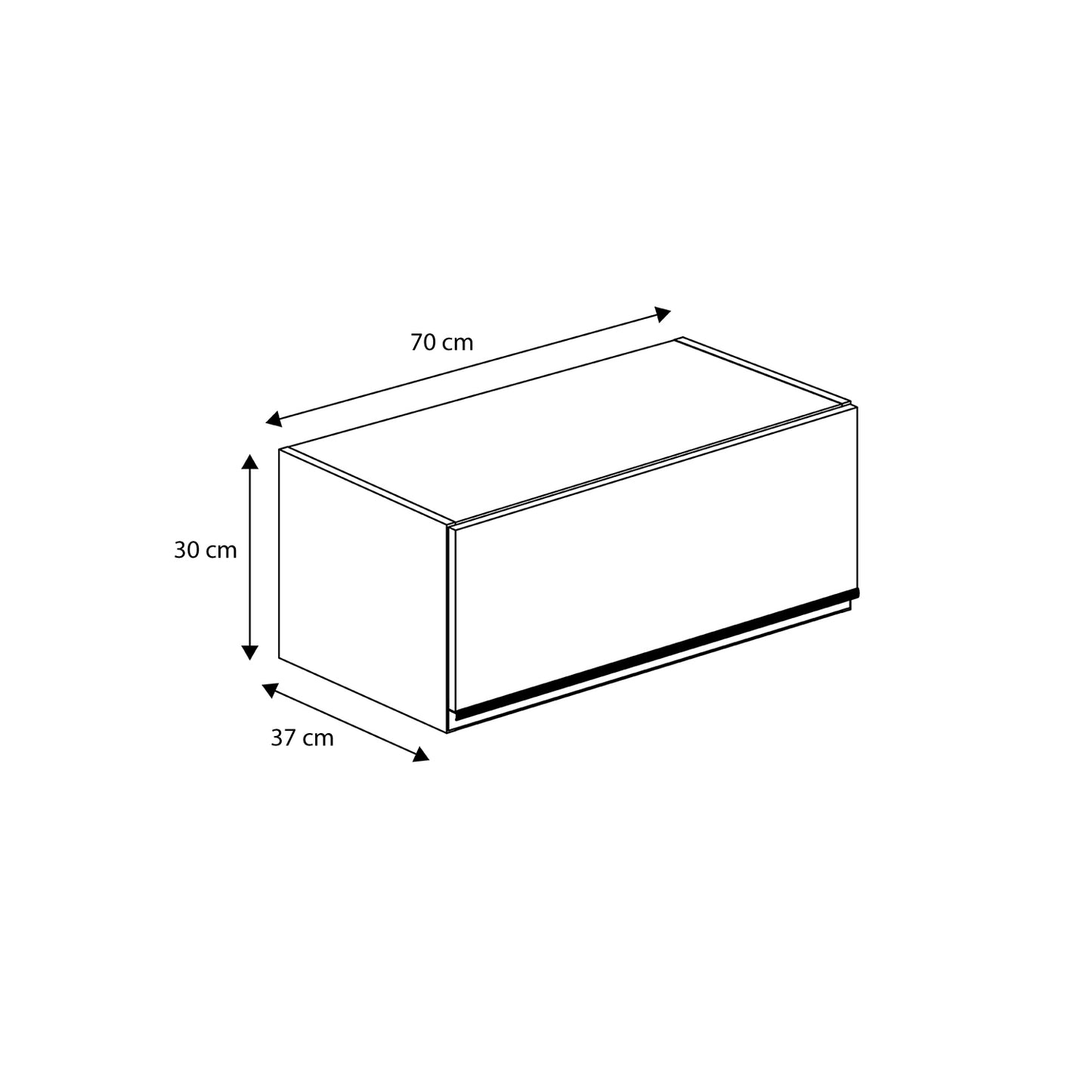 Mueble de Cocina Aéreo 70cm con Puerta Maxxi Nogal