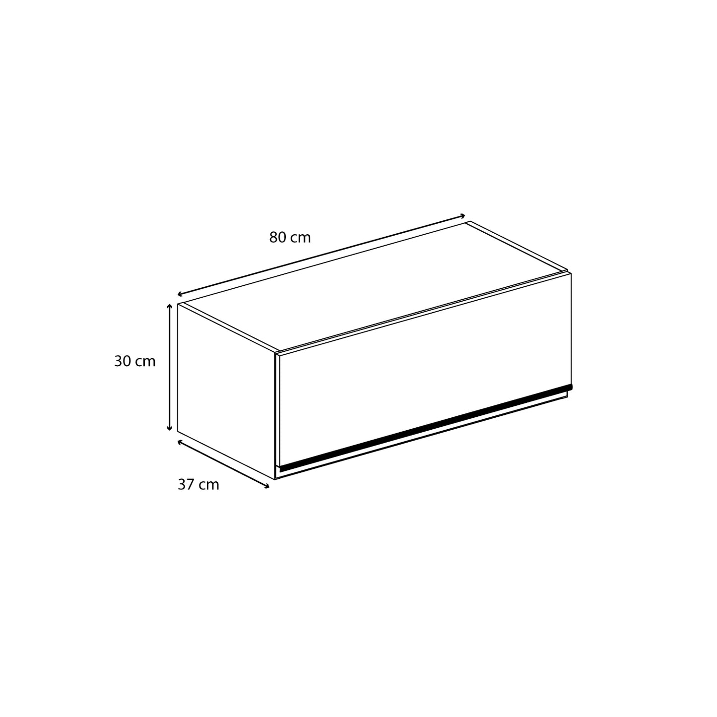 Mueble de Cocina Aéreo con Puerta de Vidrio Maxxi Nogal