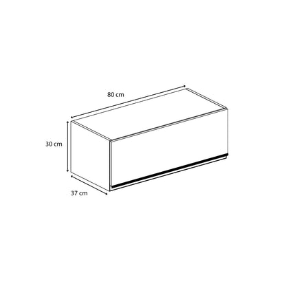 Mueble de Cocina Aéreo con Puerta de Vidrio Maxxi Nogal