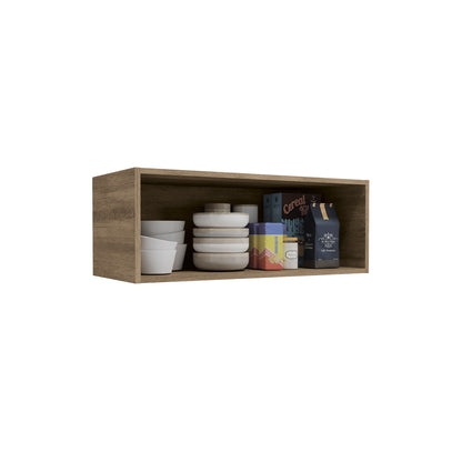 Mueble de Cocina Aéreo con Puerta de Vidrio Maxxi Nogal