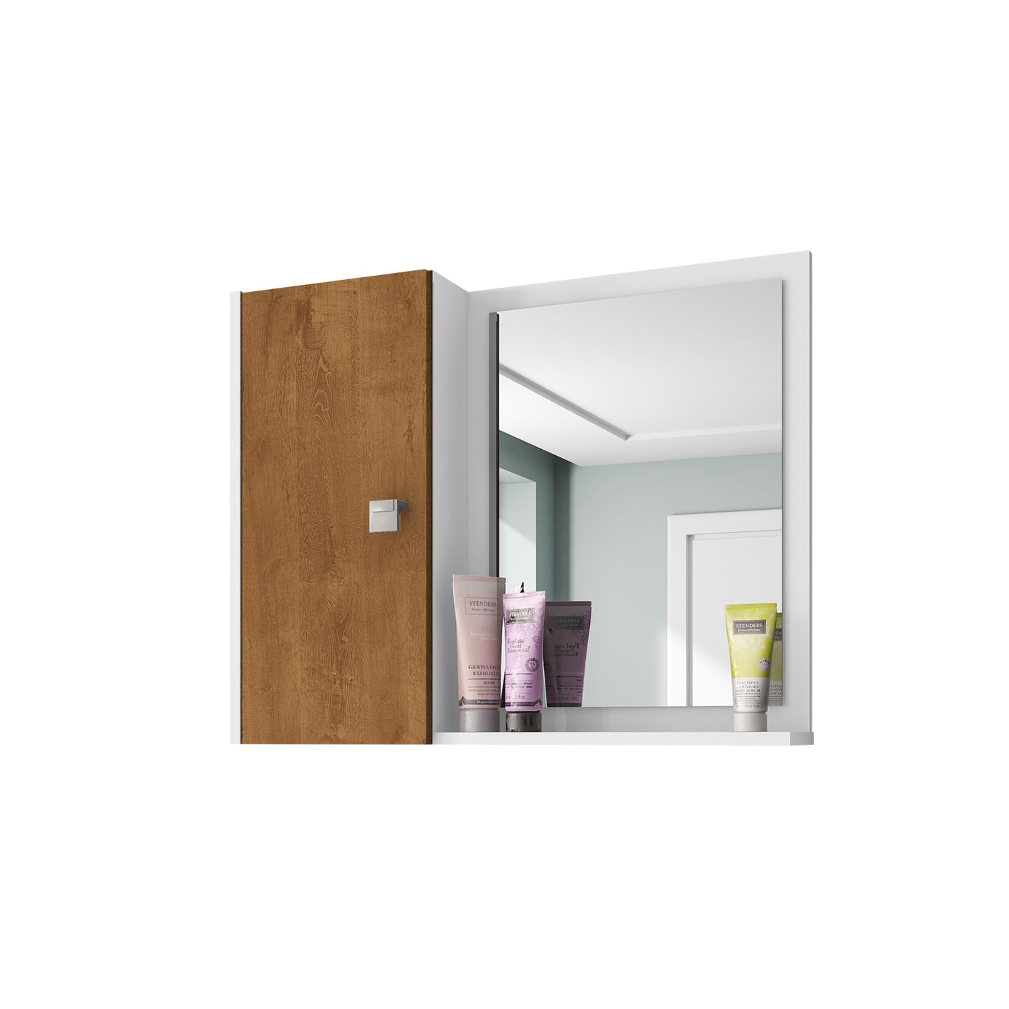 Mueble de Baño con Espejo Genova Blanco Natural