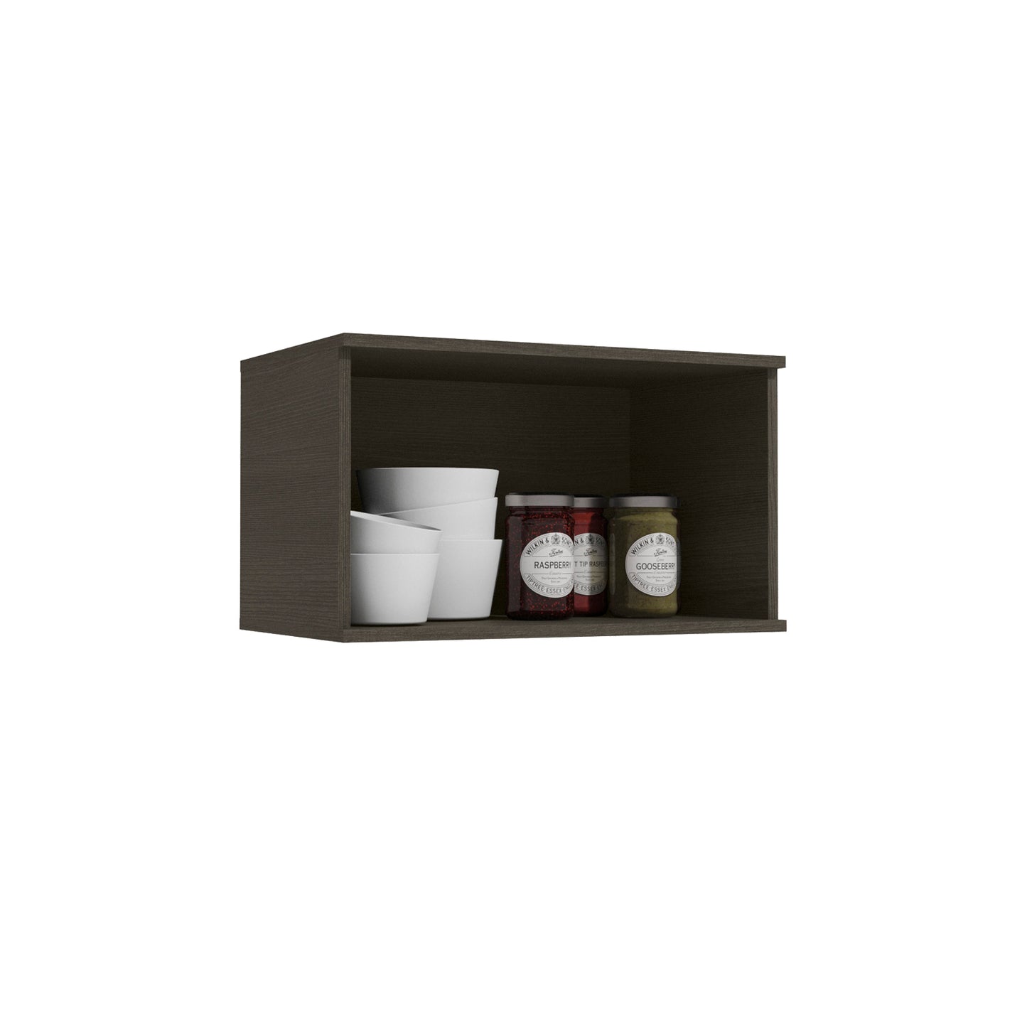 Mueble de Cocina Aéreo 60cm con Puerta Nox Negro Gris