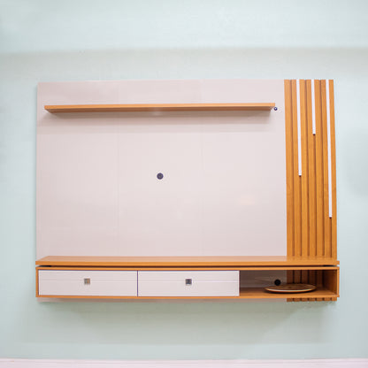 Panel Rack Tv 80" Hanover Blanco Invierno Natural