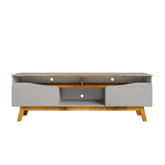 Rack Tv 75" Hoga Ilhabela Gris Claro Natural
