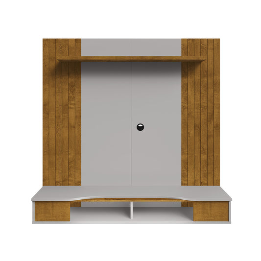 Panel Rack Tv 55" Hoga Ipanema Natural Gris Claro