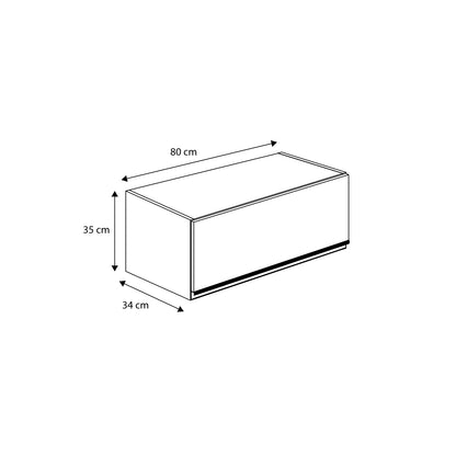 Mueble de Cocina Aéreo 80cm con Puerta Lotus Castaño Blanco Invierno