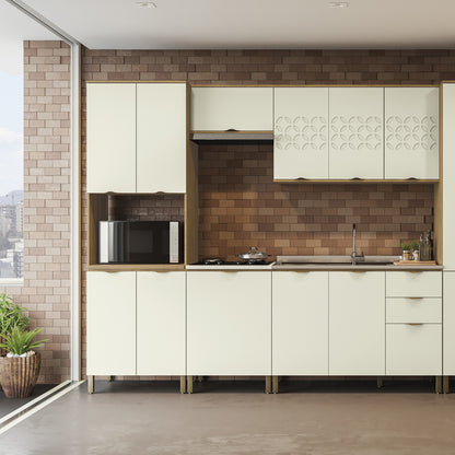 Mueble de Cocina Aéreo 60cm con Puerta Lotus Castaño Blanco Invierno