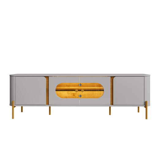 Rack Tv 75" Hoga Juquehy Gris Claro Natural